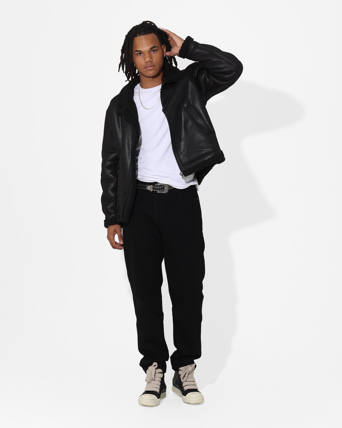 Saint Morta Shearling Oversized Jacket Black sold by Culture Kings product image thumbnail 2