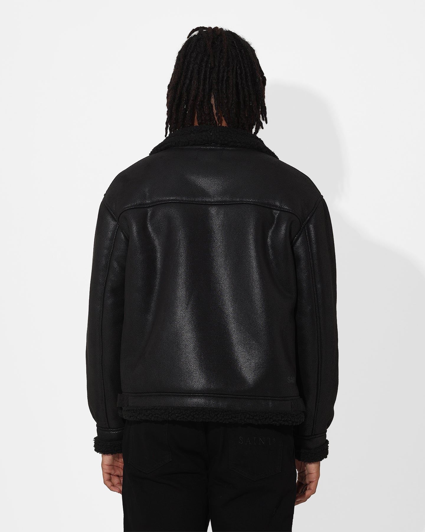Saint Morta Shearling Oversized Jacket Black sold by Culture Kings product image thumbnail 4