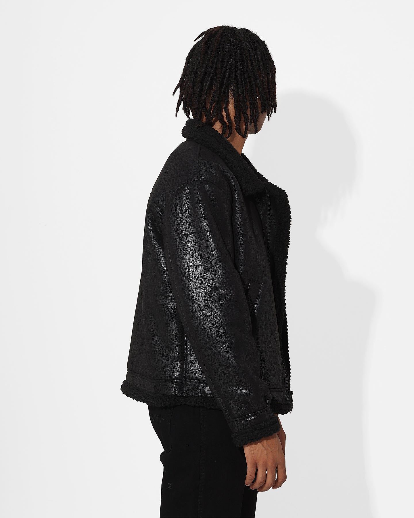 Saint Morta Shearling Oversized Jacket Black sold by Culture Kings product image thumbnail 5