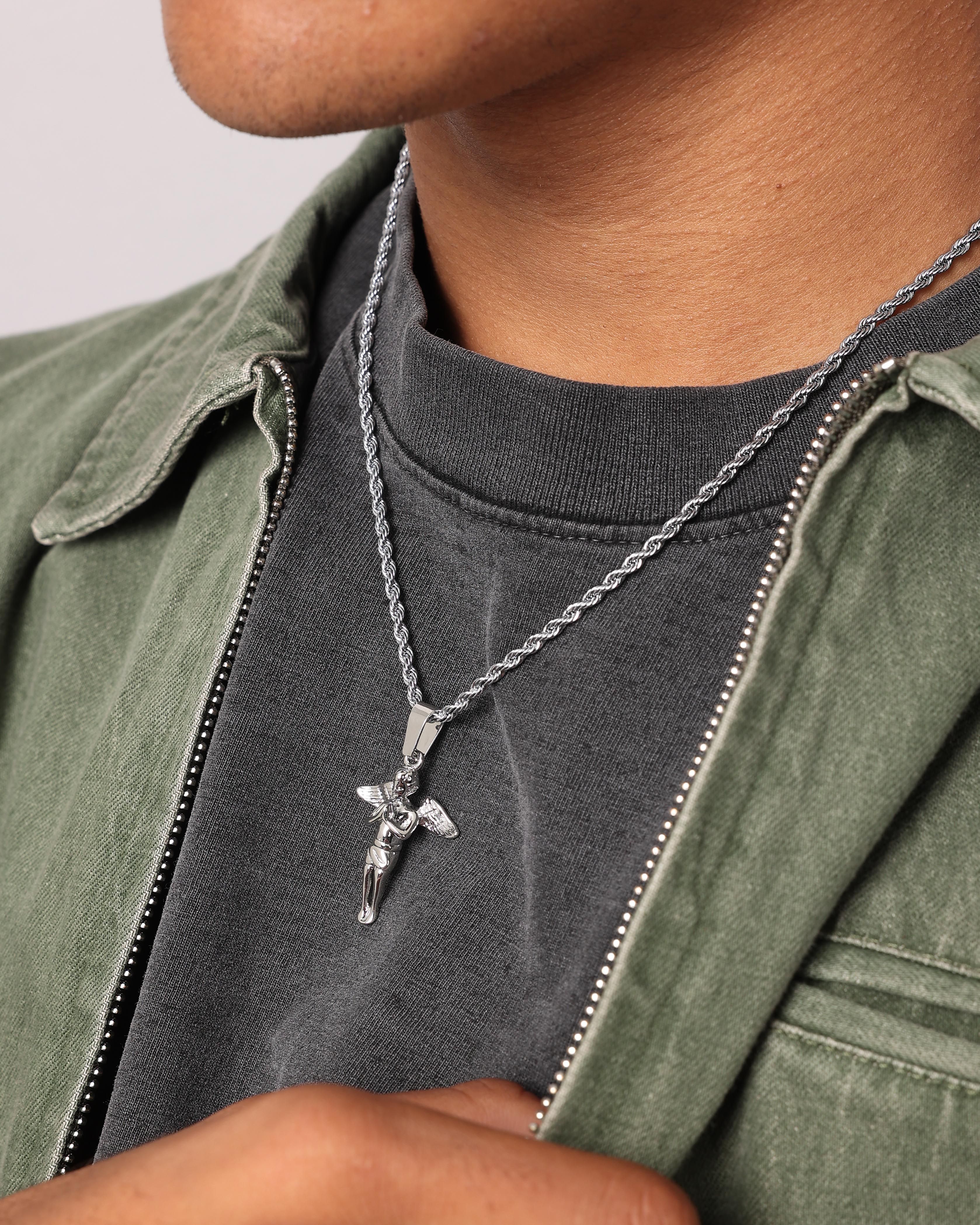 NXS Cupids Rope Necklace White Gold sold by Culture Kings product image thumbnail 3