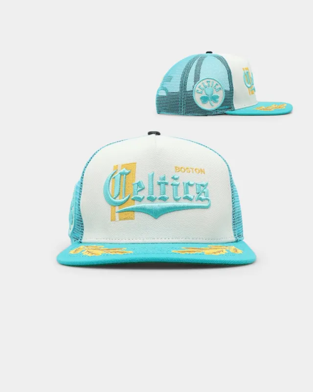 Pro Standard Boston Celtics Visor Elite Trucker Eggshell/Teal sold by Culture Kings