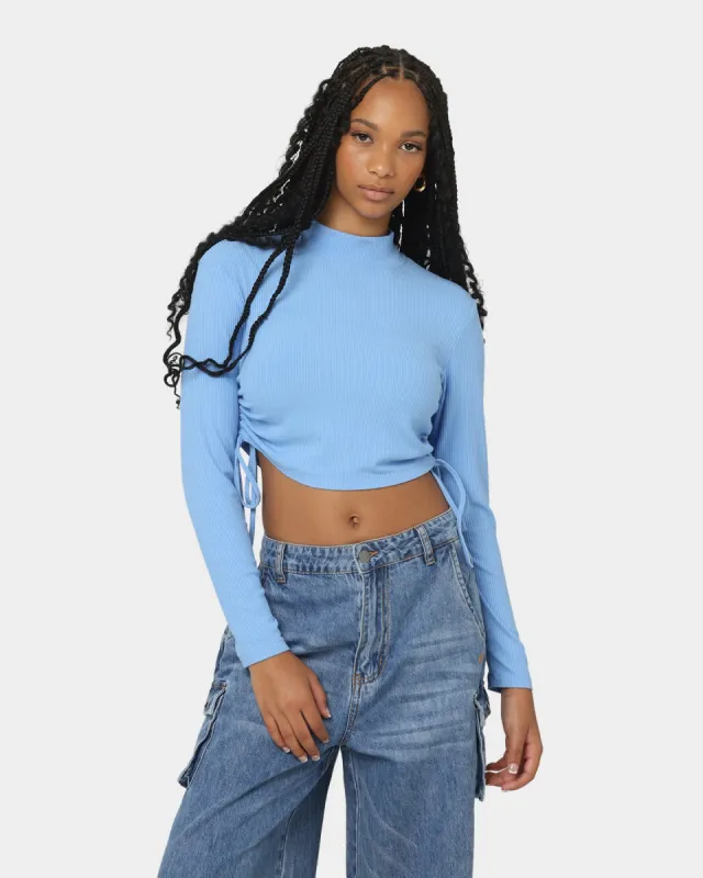 EN ES Women's Harper Cropped LS Top Bluebell made by Culture Kings