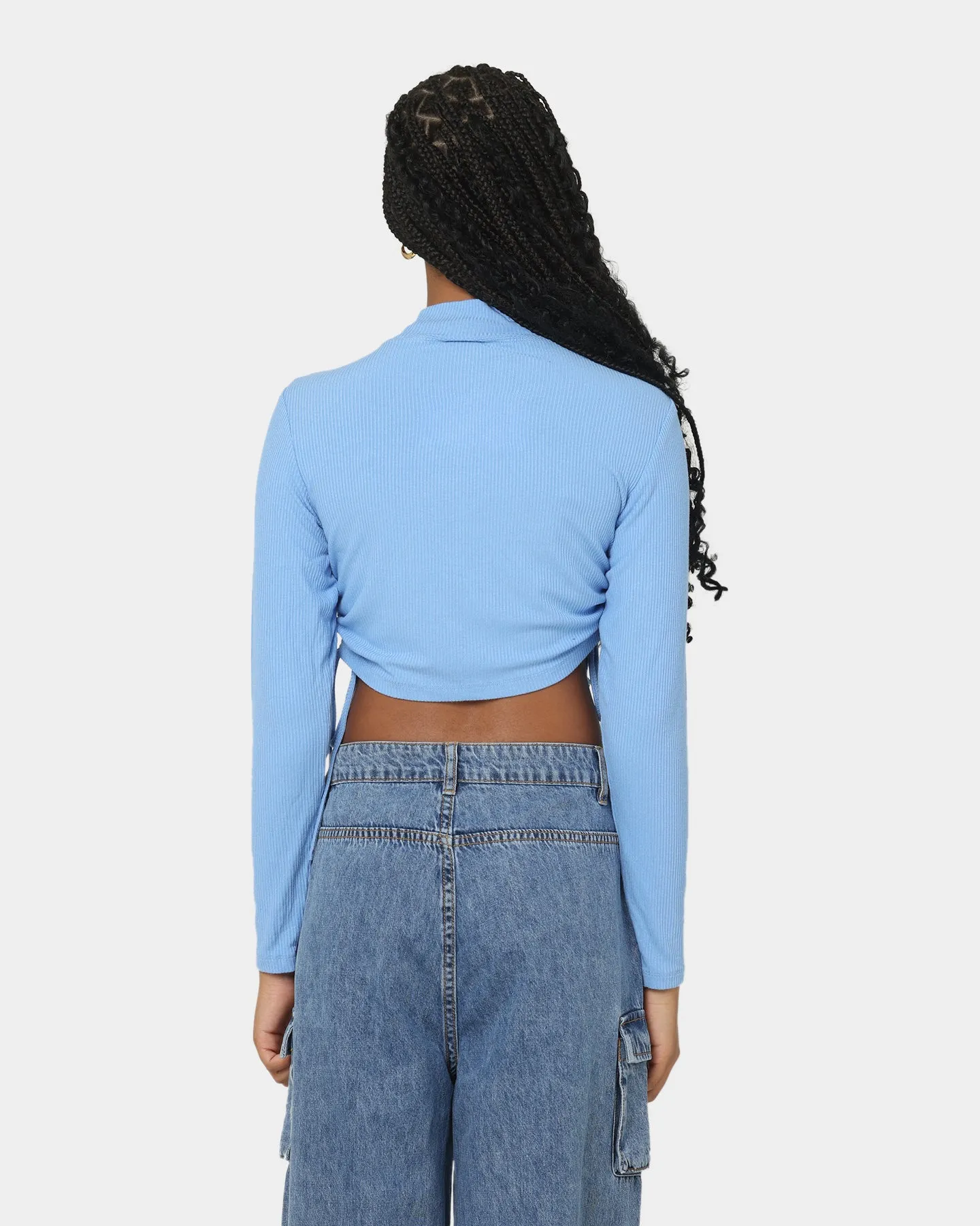 EN ES Women's Harper Cropped LS Top Bluebell sold by Culture Kings product image thumbnail 4