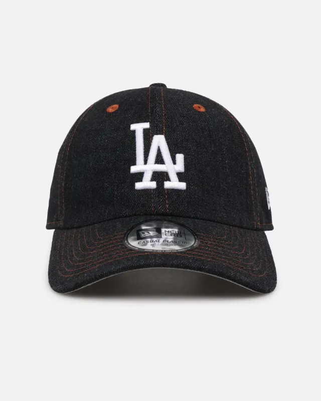 New Era Los Angeles Dodgers "Black Denim" Classic Casual Strapback Black Denim/Rust Contrast sold by Culture Kings