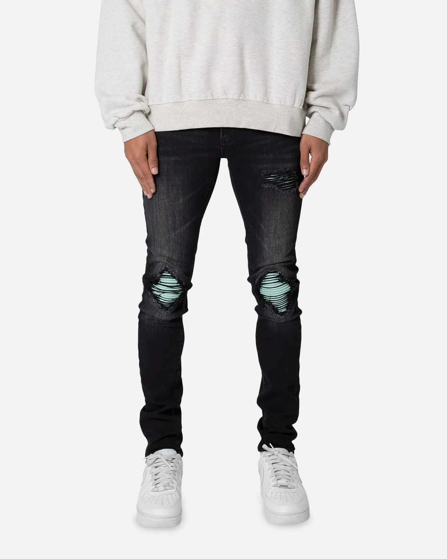 MNML X559 Skinny Denim Jeans Black/Green sold by Culture Kings