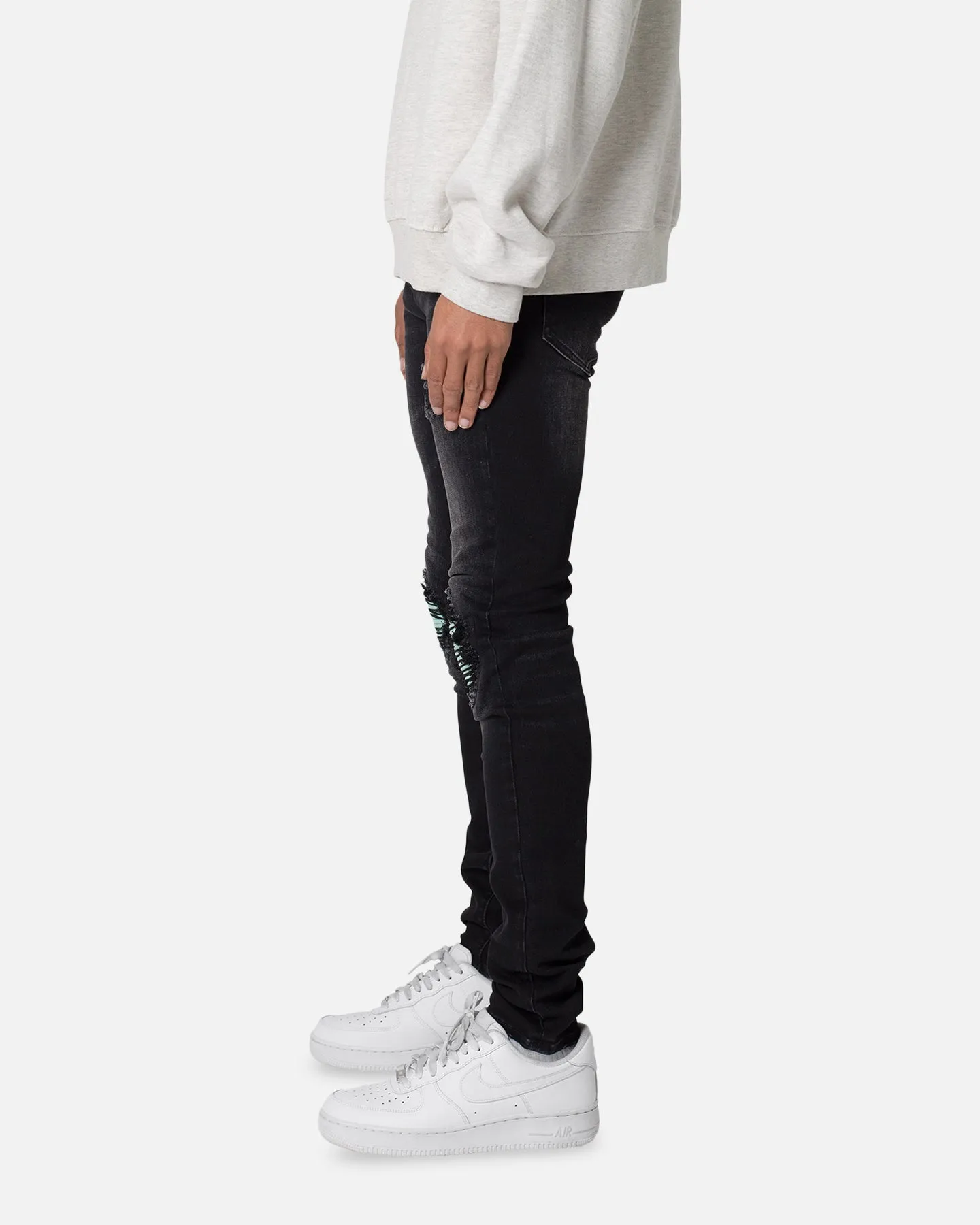 MNML X559 Skinny Denim Jeans Black/Green sold by Culture Kings product image thumbnail 3