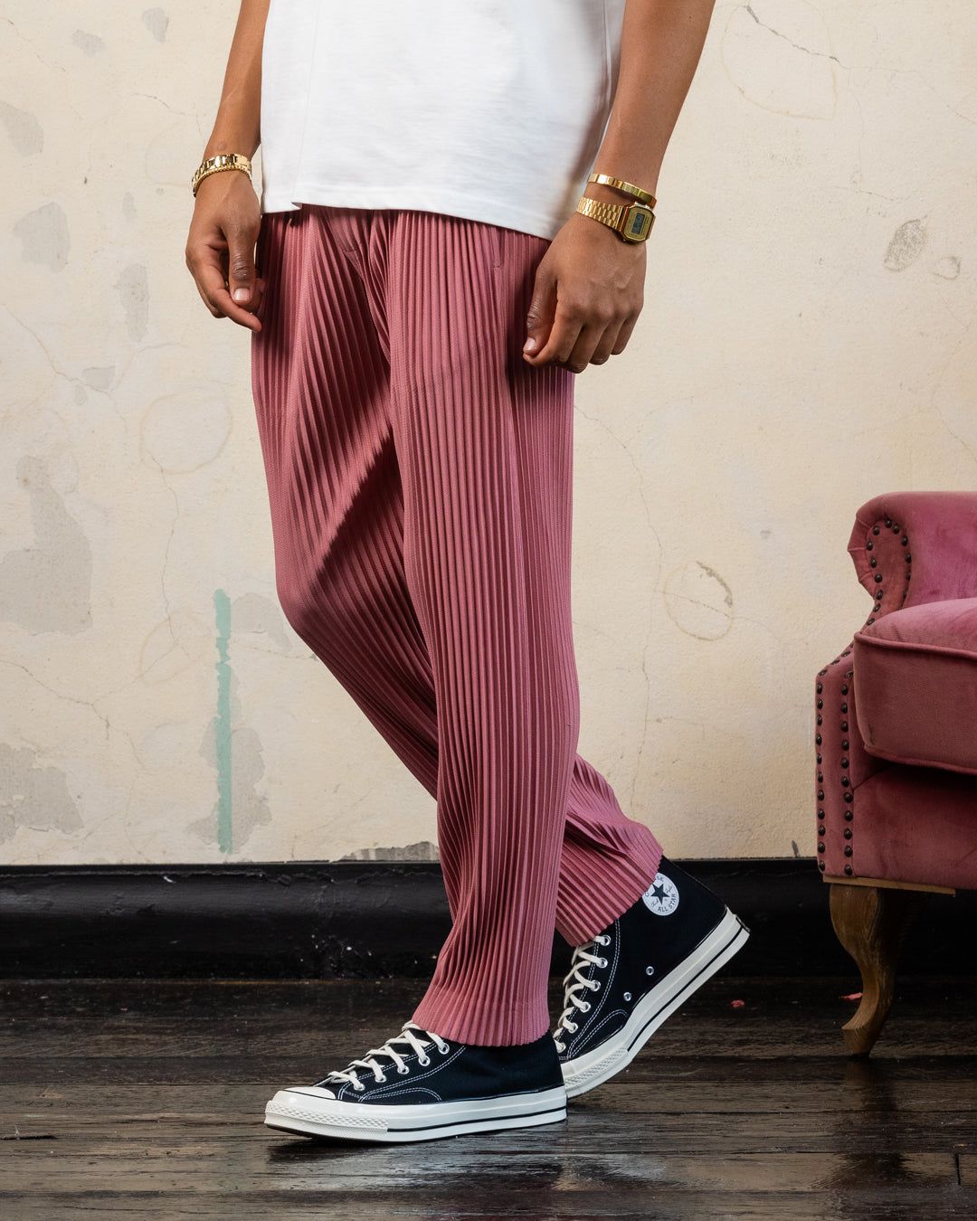 404 Harbour Plisse Pants Pink sold by Culture Kings product image thumbnail 6