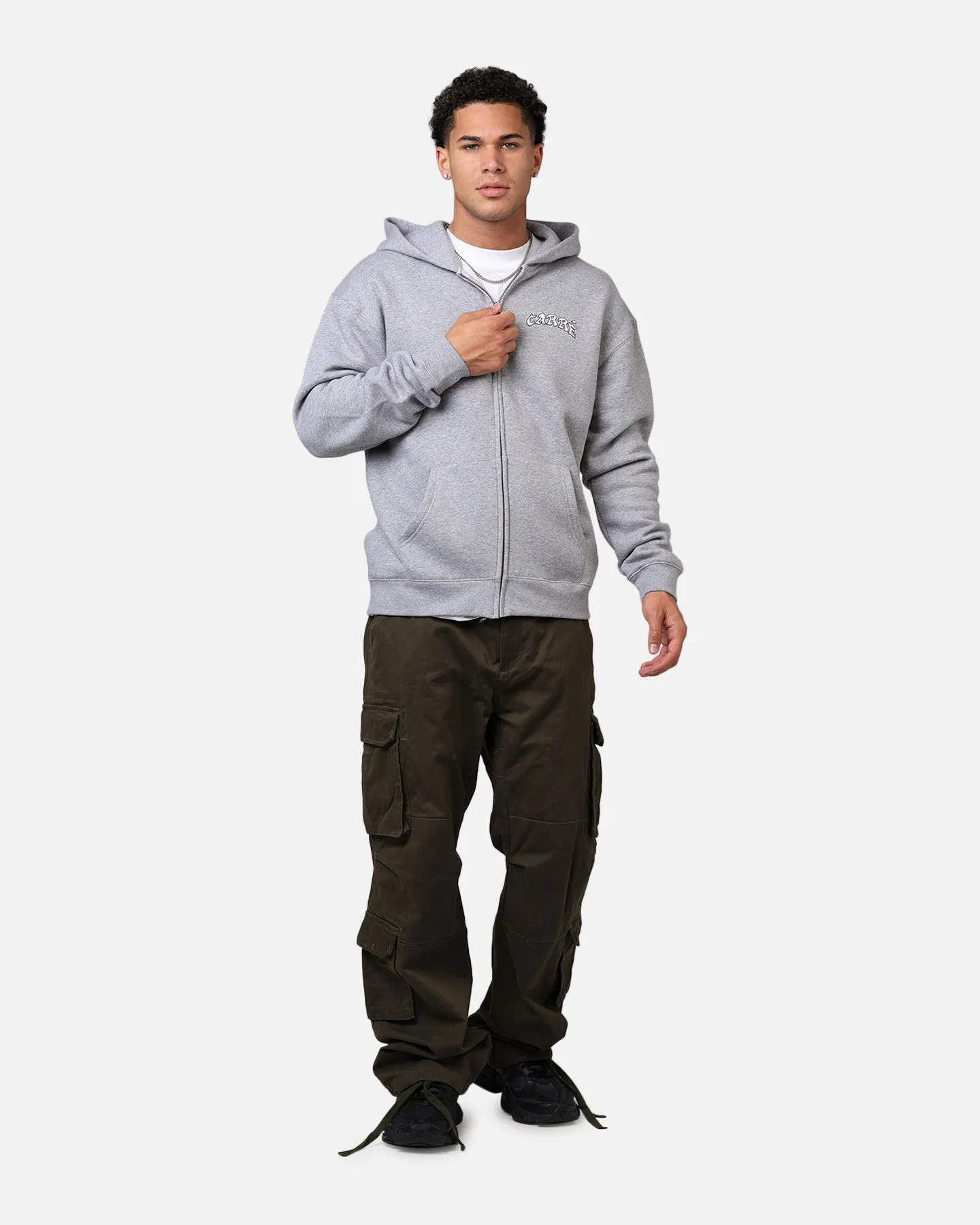Carre Members Only Zip Hoodie Grey Marle sold by Culture Kings product image thumbnail 3