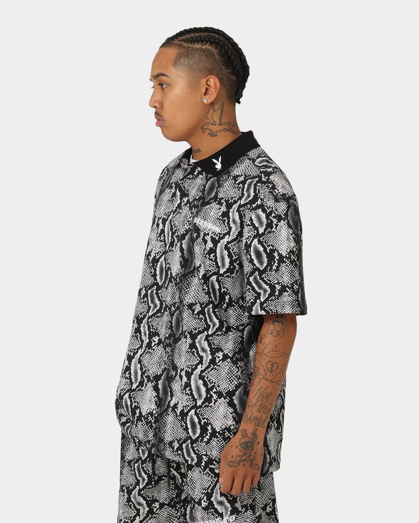 Playboy By CK Snake Polo Shirt Grey/Black sold by Culture Kings product image thumbnail 6