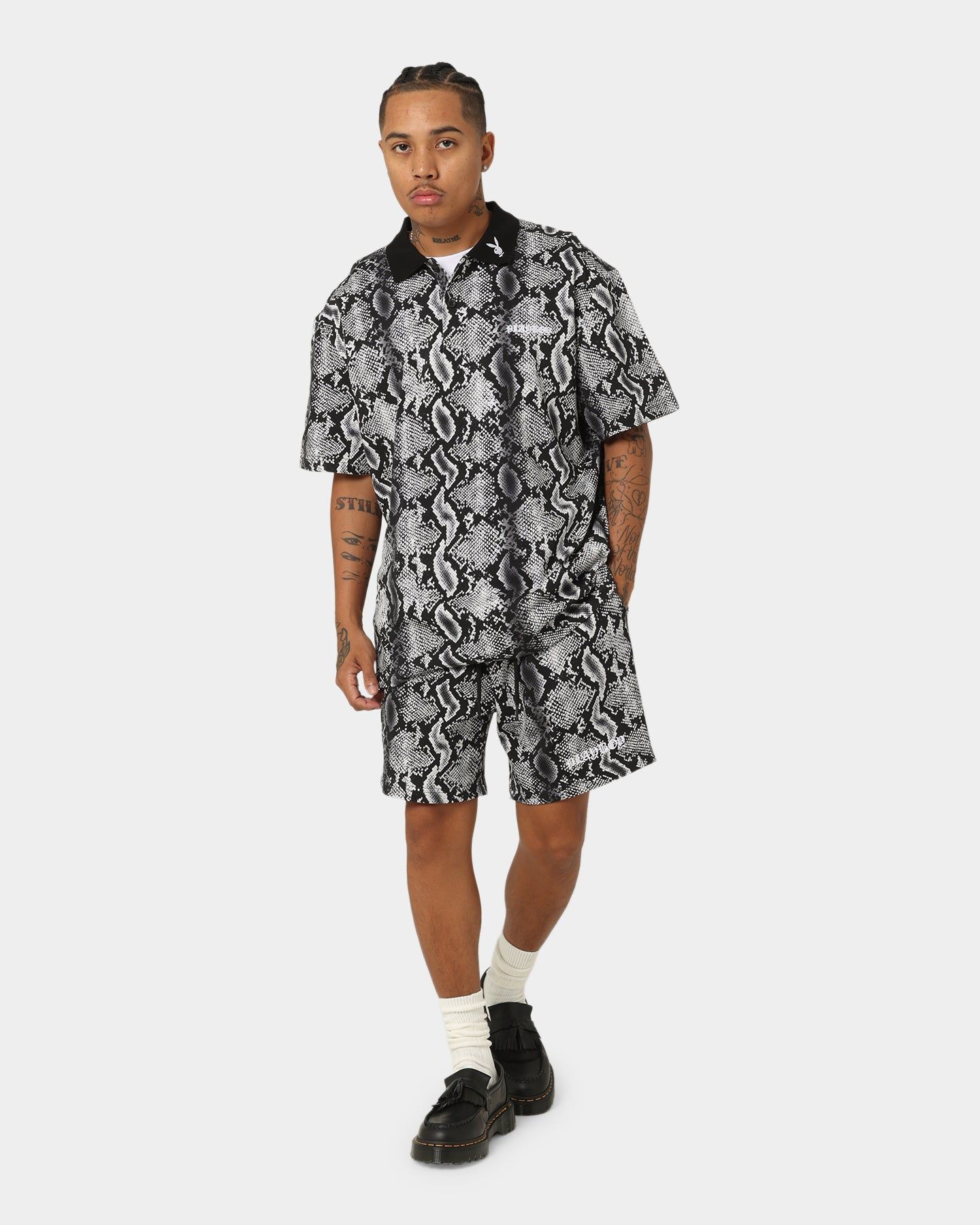 Playboy By CK Snake Polo Shirt Grey/Black sold by Culture Kings product image thumbnail 2