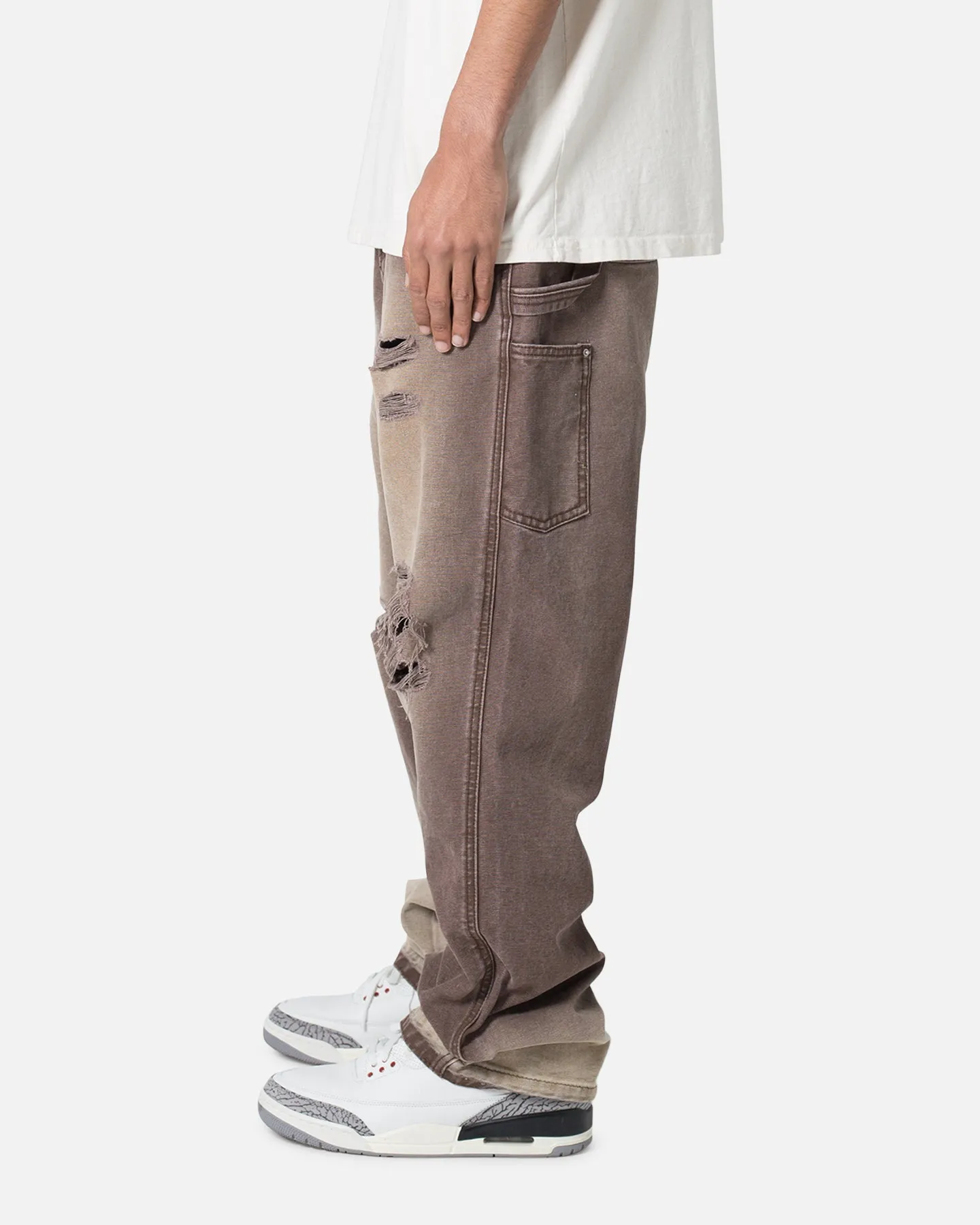 MNML Ultra Baggy Work Denim Pants Brown sold by Culture Kings product image thumbnail 3
