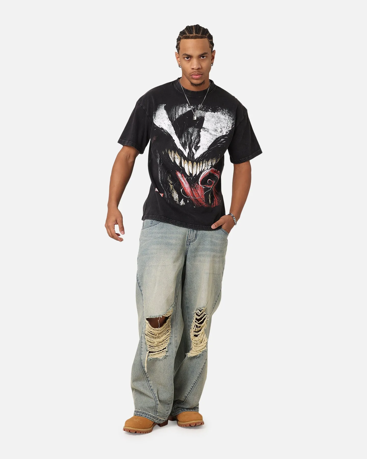 Goat Crew Marvel Spider-Man Y2K Venom The Host Vintage T-Shirt Black Acidwash sold by Culture Kings product image thumbnail 3
