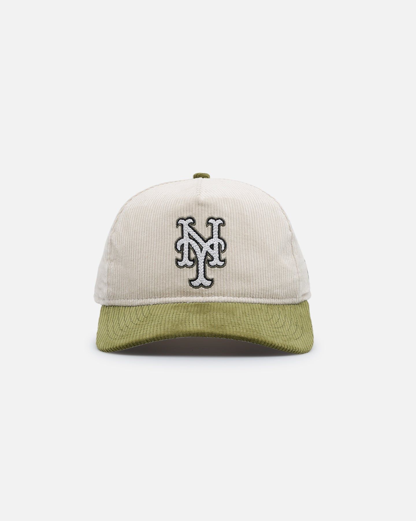 New Era New York Mets 'Dusty Olive Corduroy' Golfer Pre-Curved Snapback Green Med sold by Culture Kings