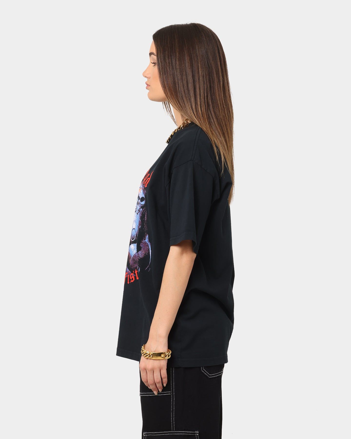 Obey Motorhead Iron Fist T-Shirt Off Black sold by Culture Kings product image thumbnail 6