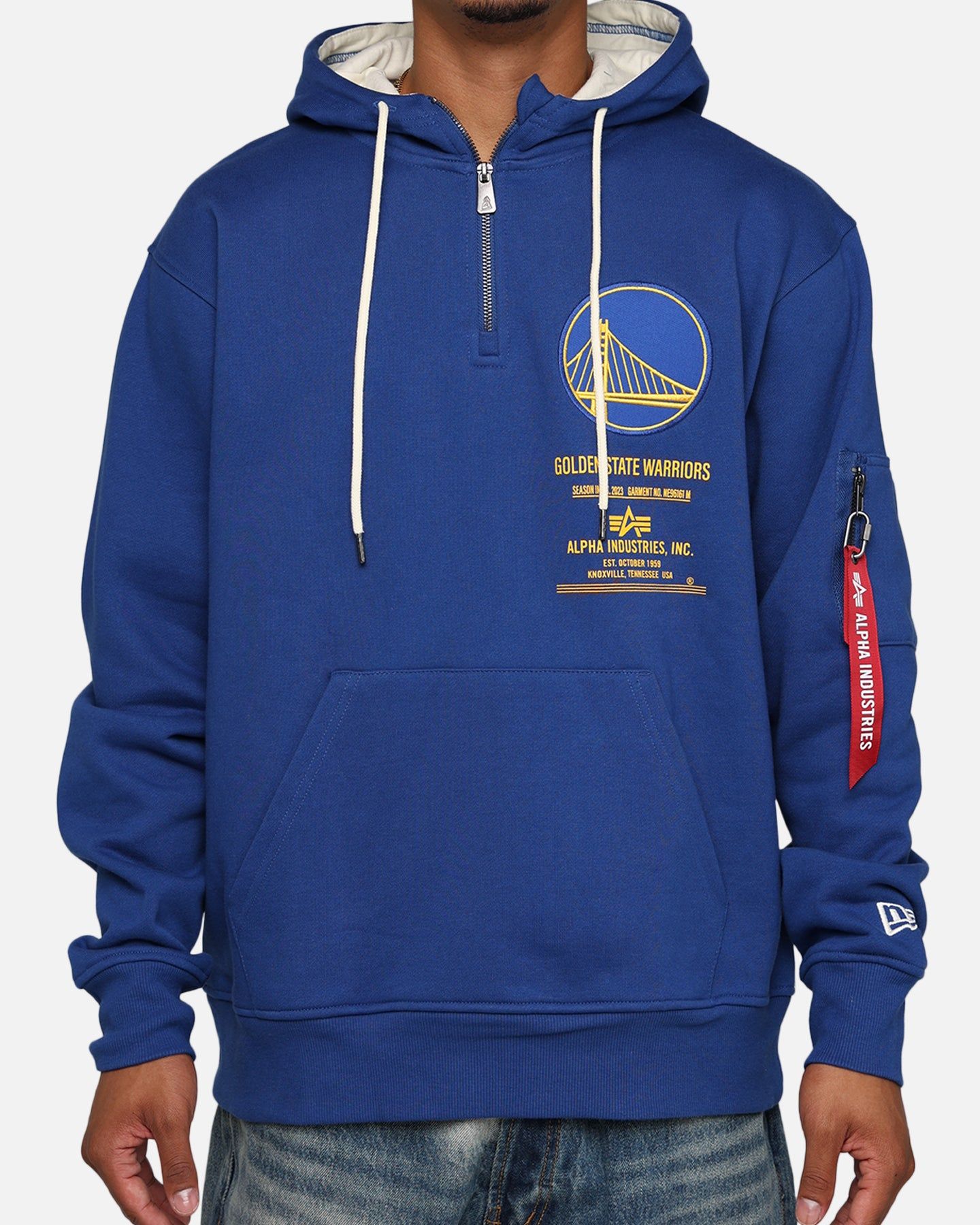 New Era X Alpha Industries Golden State Warriors Zipper Hoodie Blue sold by Culture Kings product image thumbnail 4