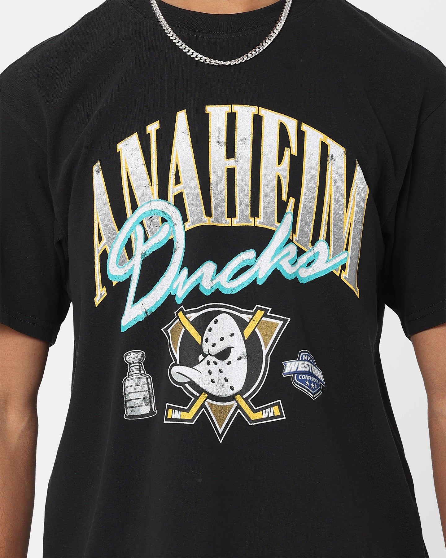 Majestic Athletic Anaheim Ducks Script Arch T-Shirt Faded Black sold by Culture Kings product image thumbnail 3