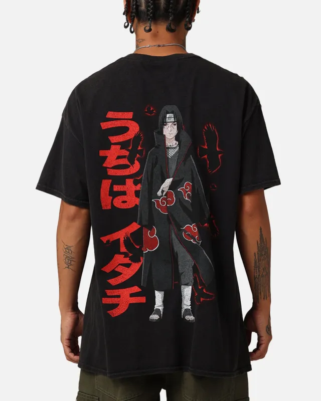 Goat Crew X Naruto Itachi Vintage T-Shirt Black Wash sold by Culture Kings