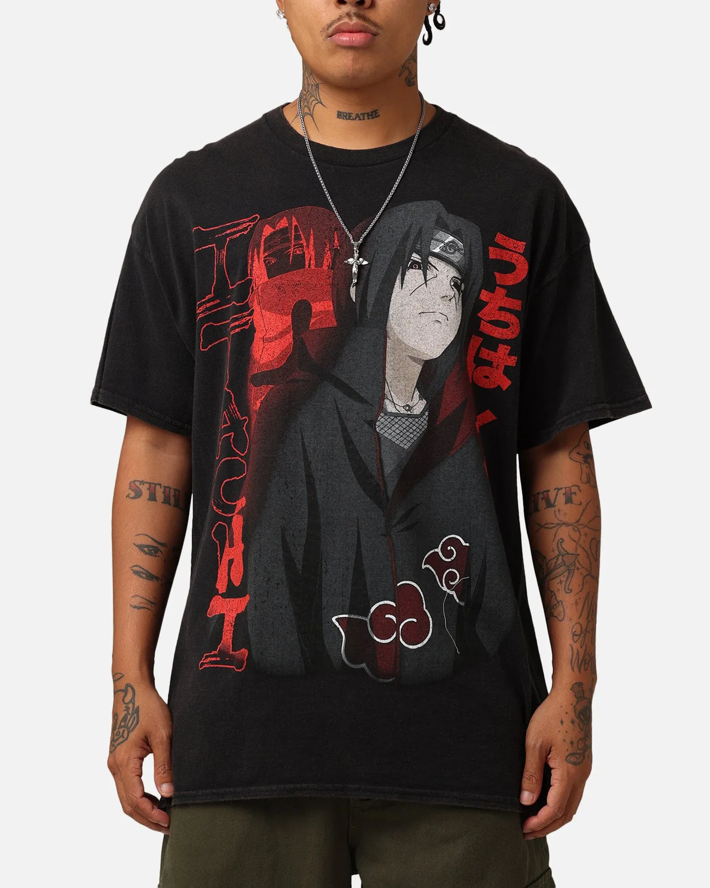 Goat Crew X Naruto Itachi Vintage T-Shirt Black Wash sold by Culture Kings product image thumbnail 4