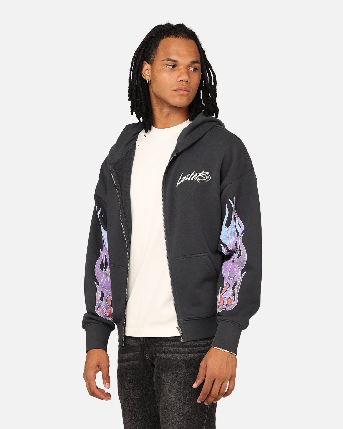 Loiter Motor Zip Hoodie Charcoal sold by Culture Kings product image thumbnail 2