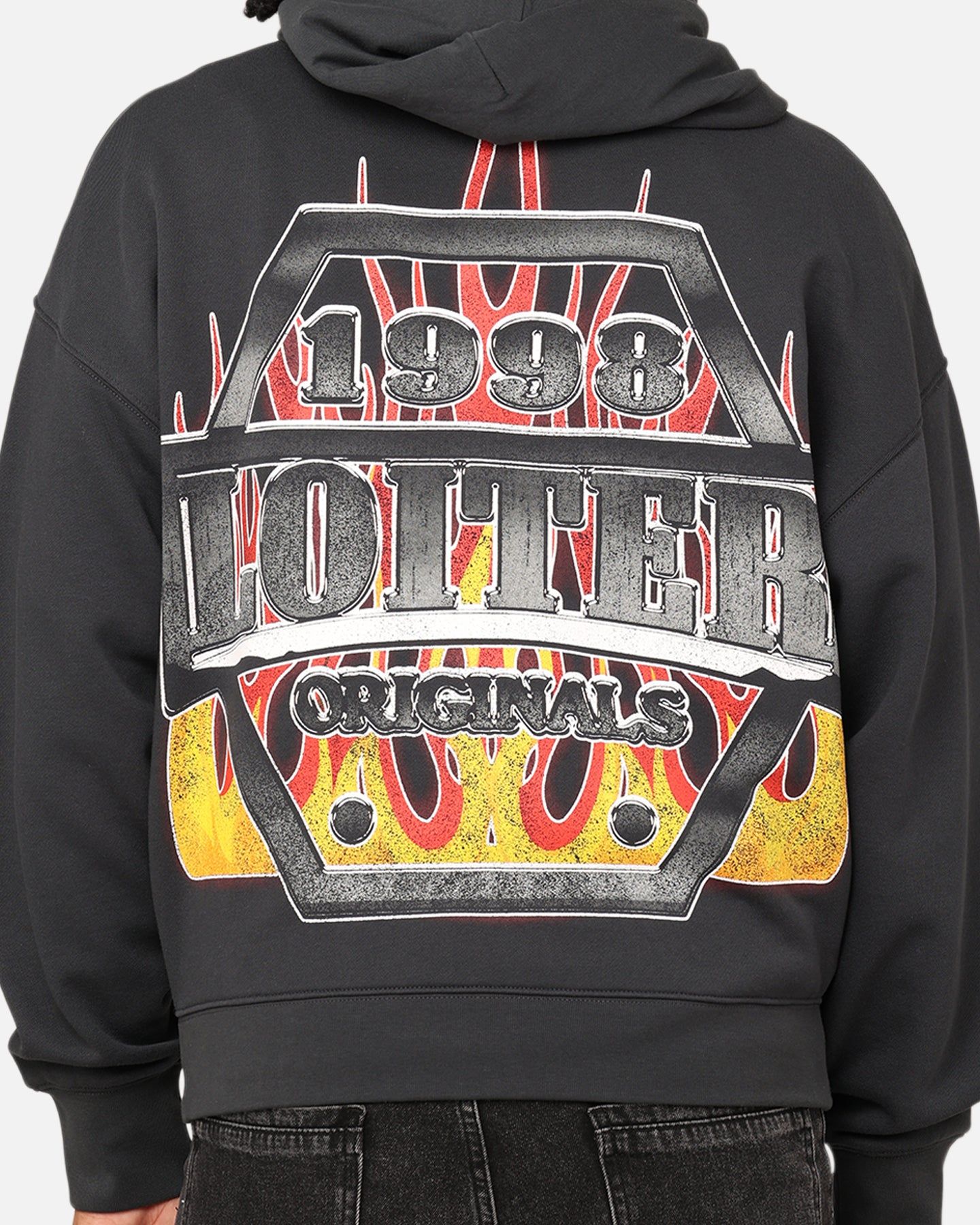 Loiter Motor Zip Hoodie Charcoal sold by Culture Kings product image thumbnail 5