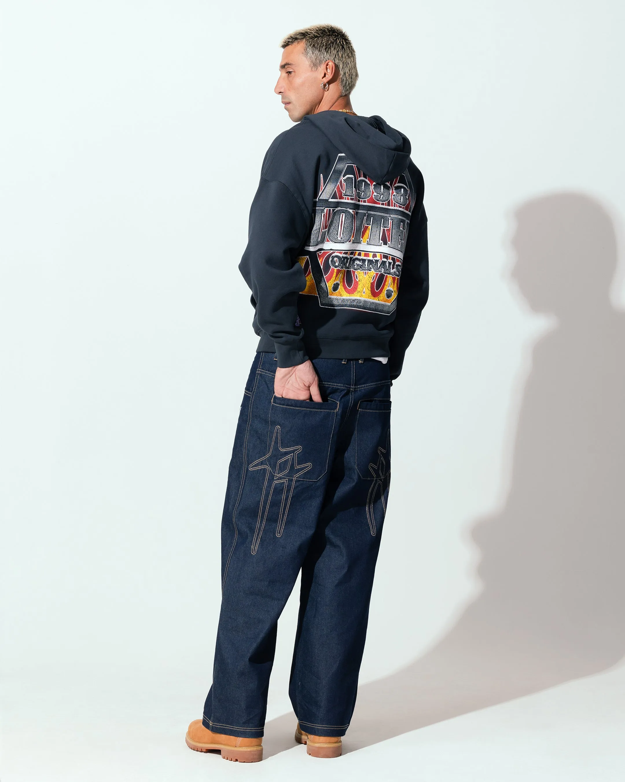 Loiter Motor Zip Hoodie Charcoal sold by Culture Kings product image thumbnail 3