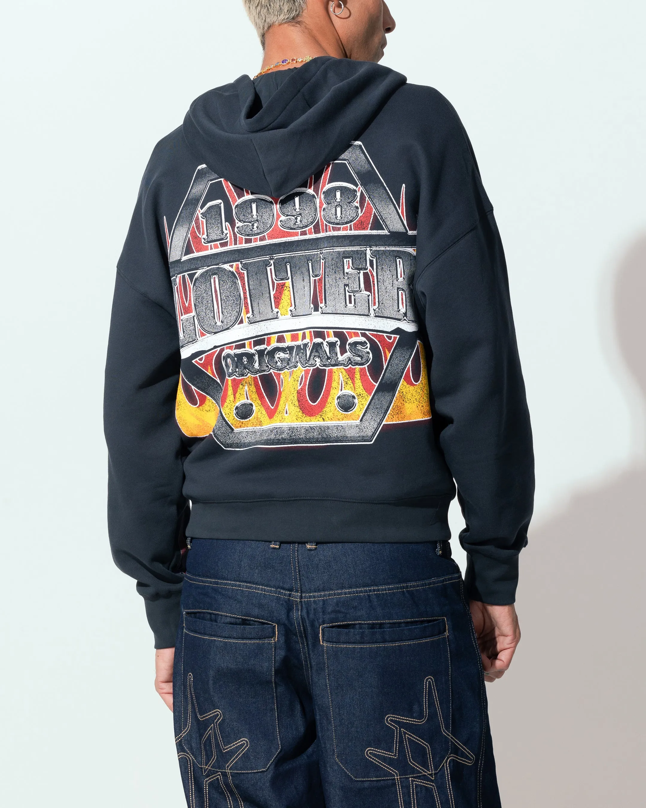 Loiter Motor Zip Hoodie Charcoal sold by Culture Kings product image thumbnail 2