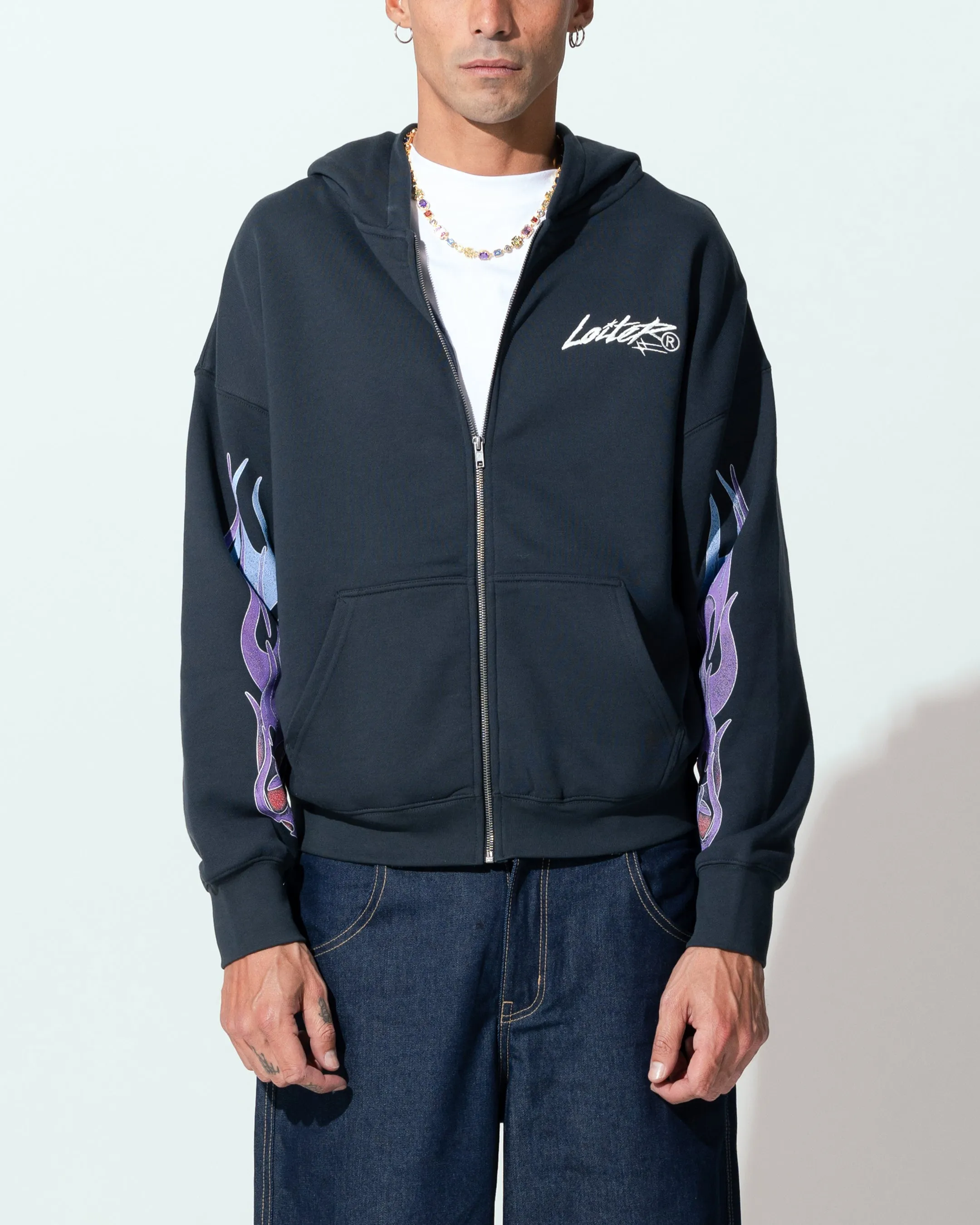 Loiter Motor Zip Hoodie Charcoal sold by Culture Kings