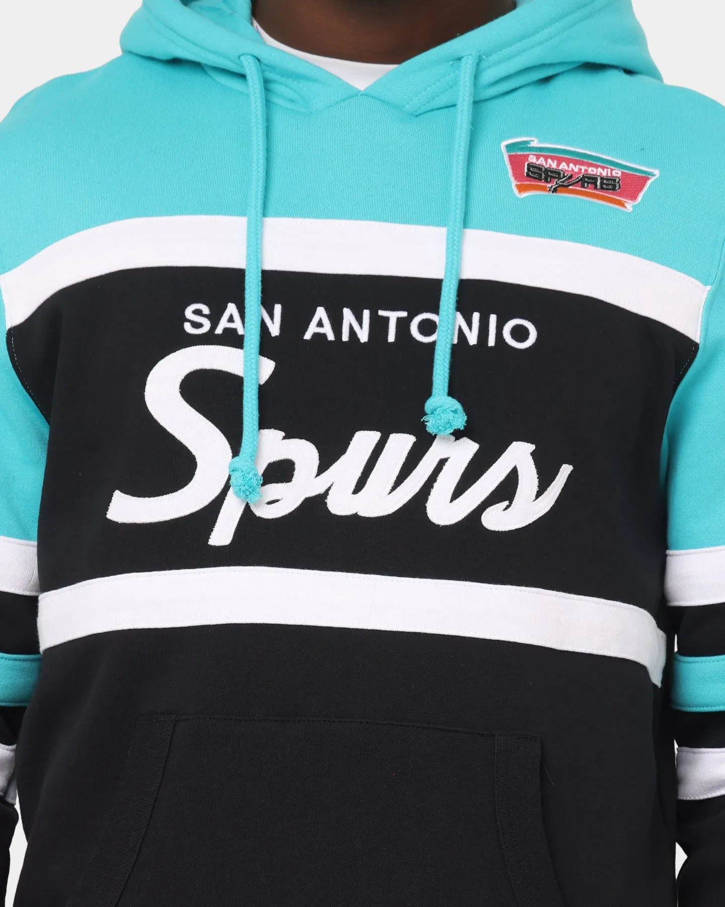Mitchell & Ness San Antonio Spurs Head Coach Hoodie Teal sold by Culture Kings product image thumbnail 3
