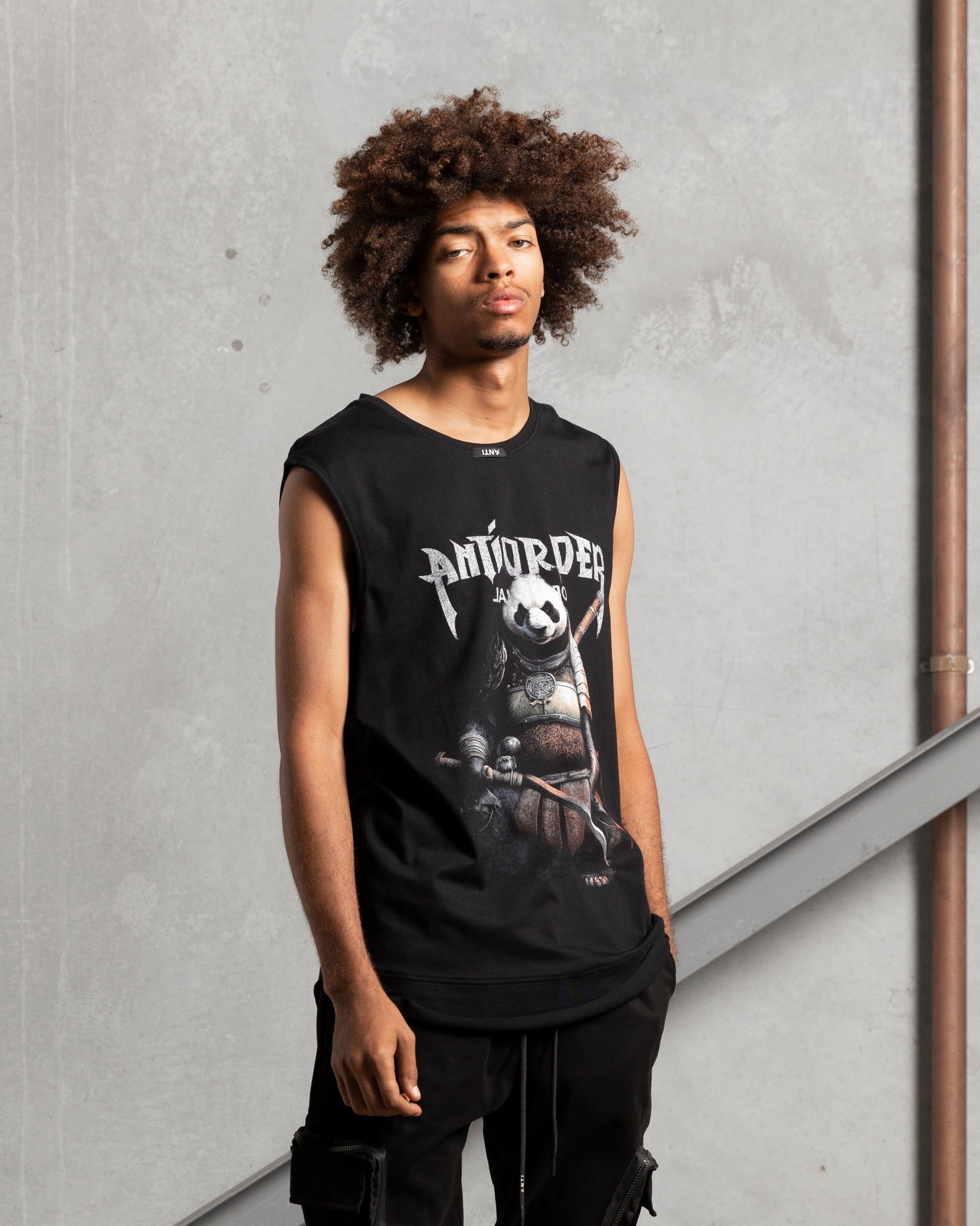 The Anti Order Kung Fu Panelled Singlet Black sold by Culture Kings