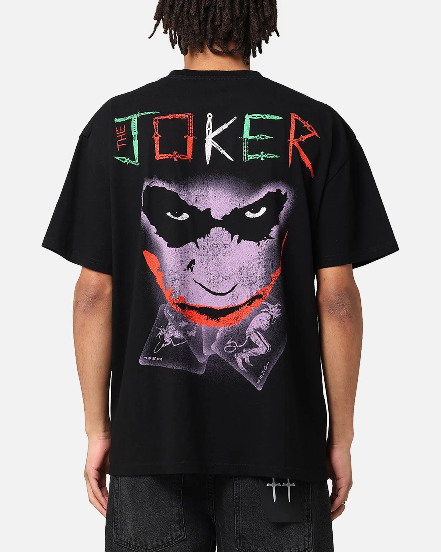 American Thrift X DC Batman The Joker Scars Heavy T-Shirt Black sold by Culture Kings