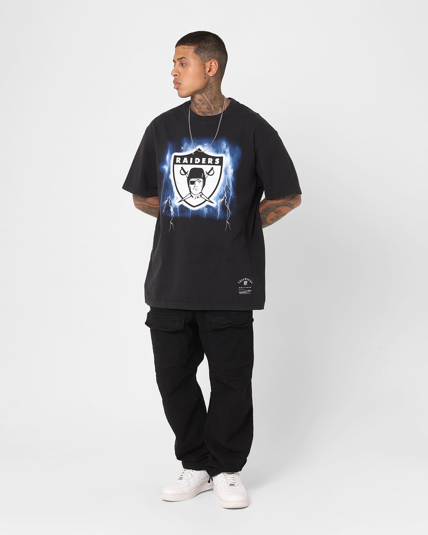 Mitchell & Ness Las Vegas Raiders Logo Lightning T-Shirt Black sold by Culture Kings product image thumbnail 2