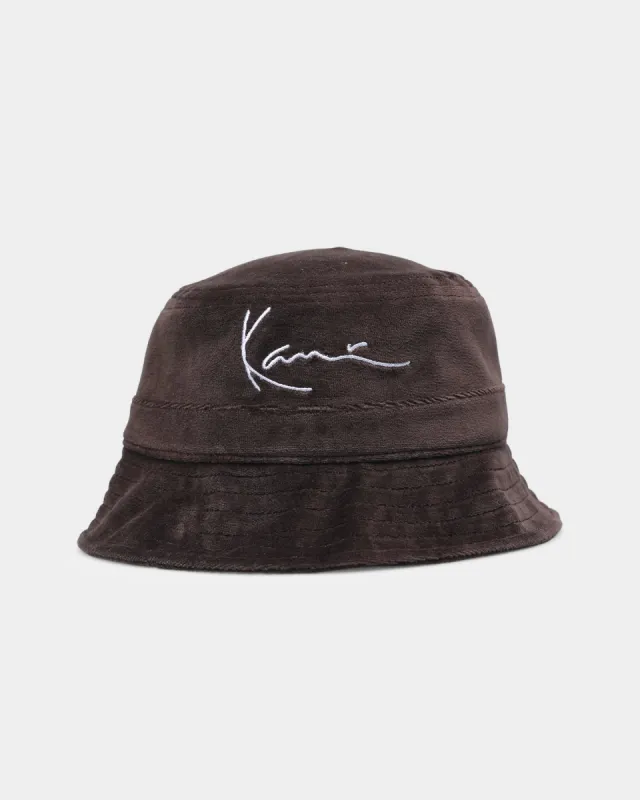 Karl Kani Signature Bucket Hat Dark Brown sold by Culture Kings