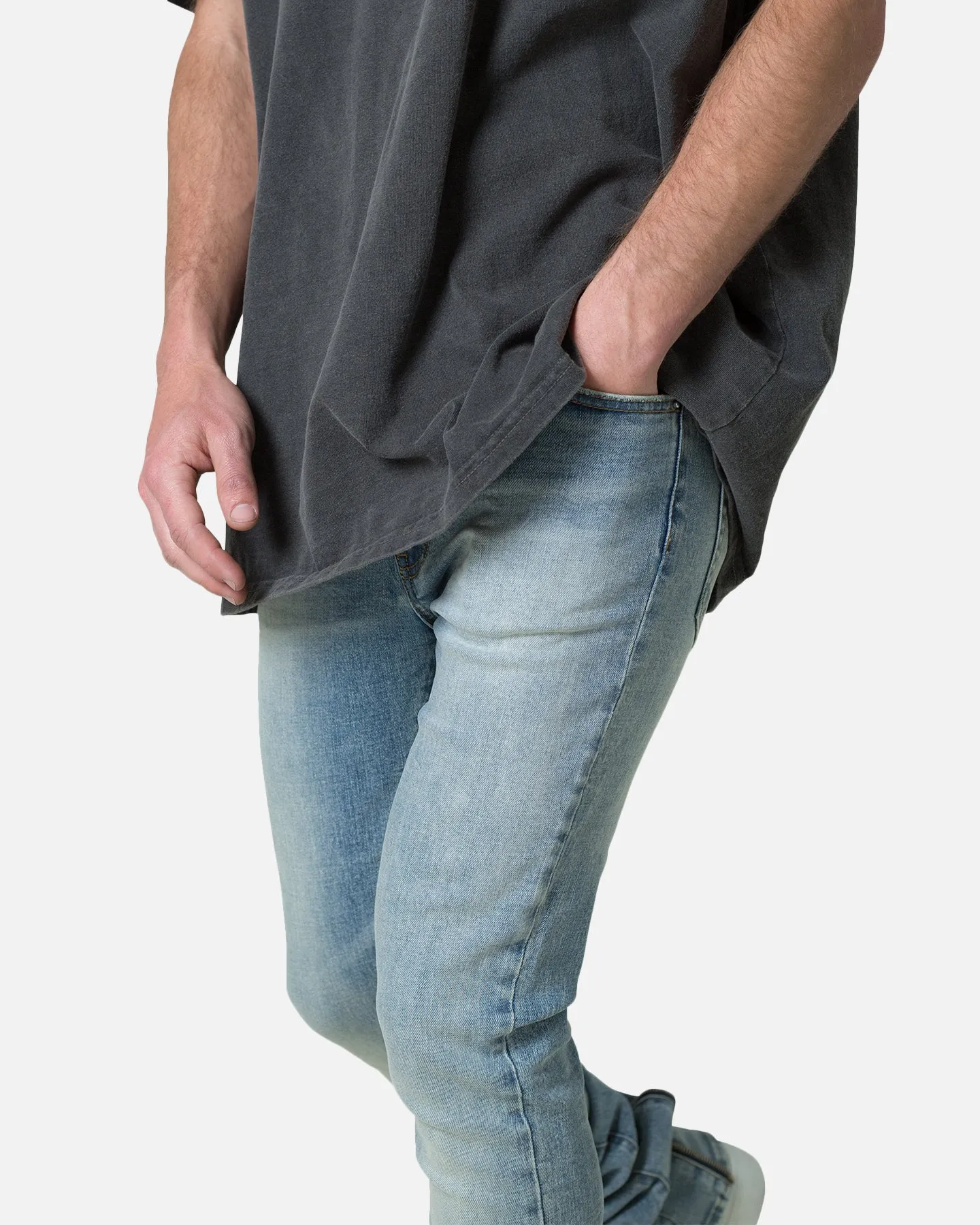MNML X491 Convertible Skinny Denim Jeans Washed Blue sold by Culture Kings product image thumbnail 5