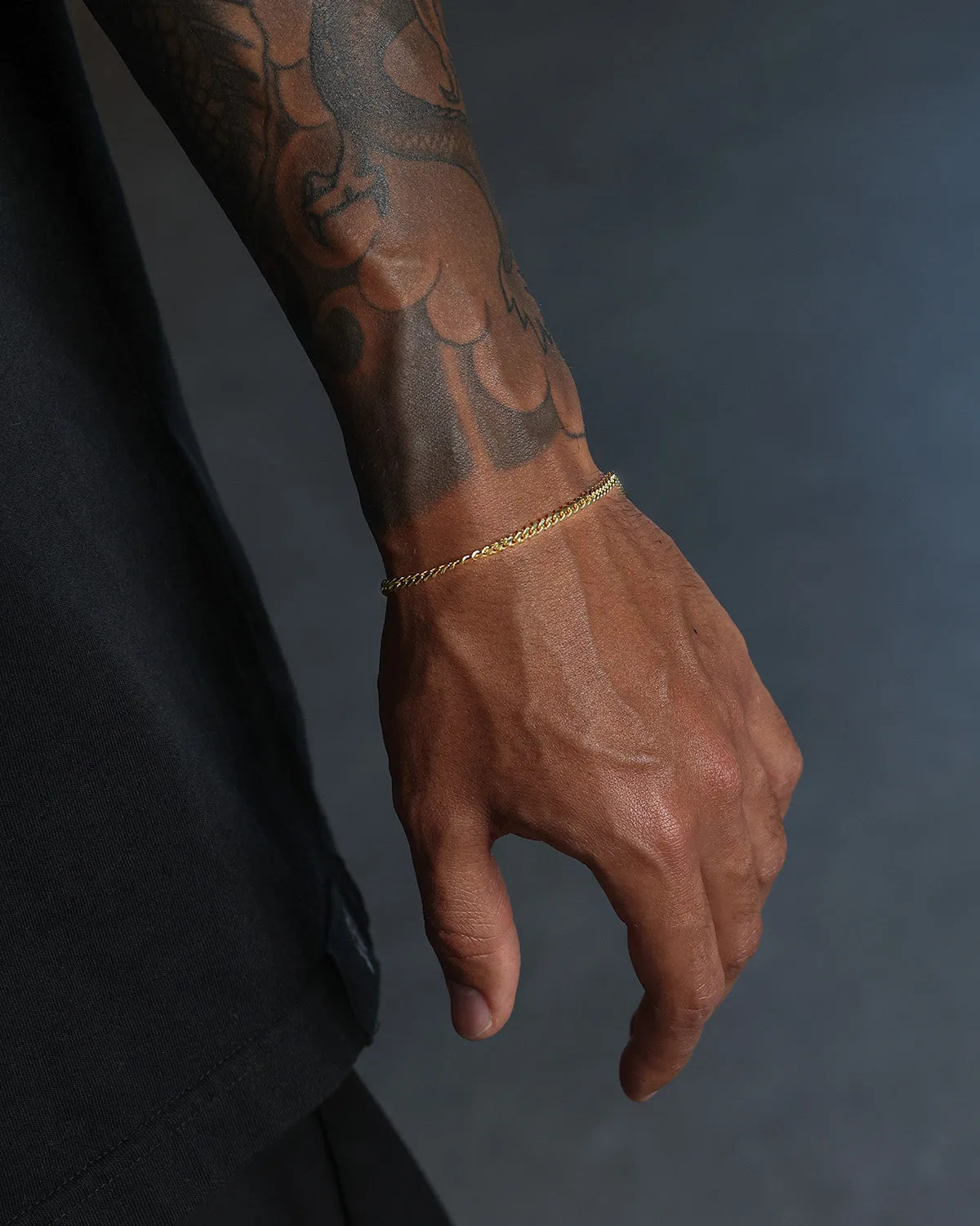 House Of Auric 3mm Cuban Link Bracelet 18k Gold Vermeil sold by Culture Kings