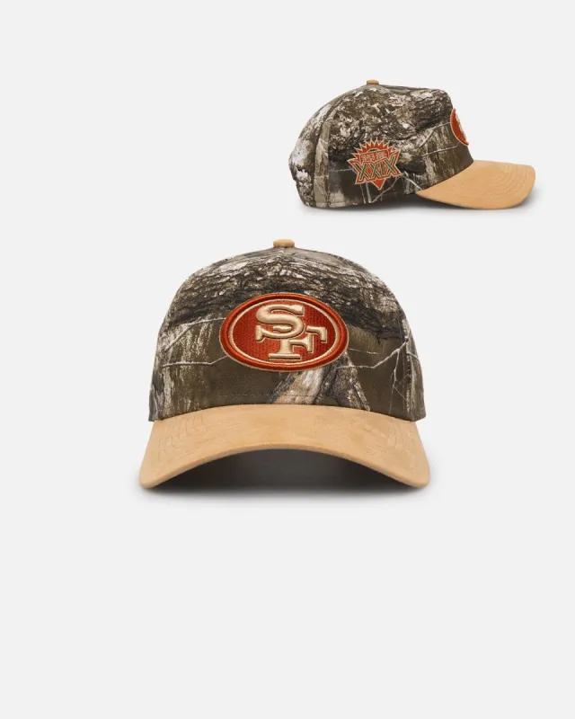 New Era San Francisco 49ers 'Real Tree Tan Suede' 9FORTY A-Frame Snapback Real Tree sold by Culture Kings