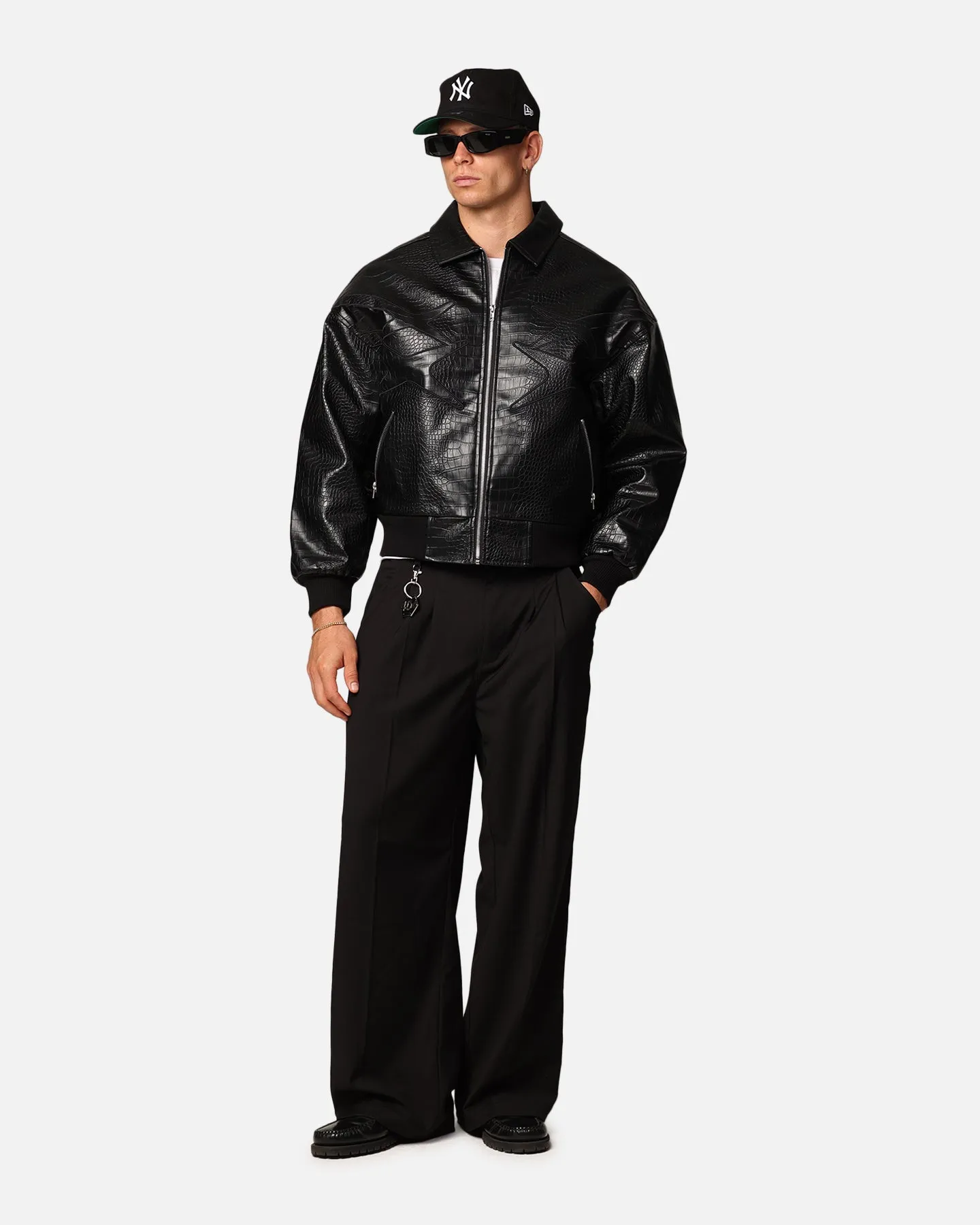 Loiter Atmosphere PU Leather Bomber Jacket Black sold by Culture Kings product image thumbnail 4