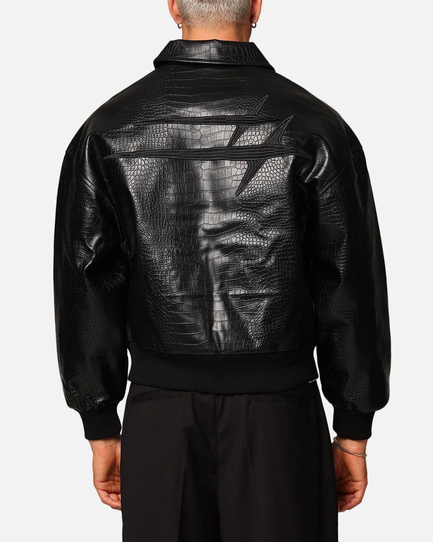 Loiter Atmosphere PU Leather Bomber Jacket Black sold by Culture Kings product image thumbnail 5