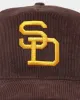 New Era San Diego Padres 'Throwback Corduroy' Golfer Snapback Dark Brown sold by Culture Kings