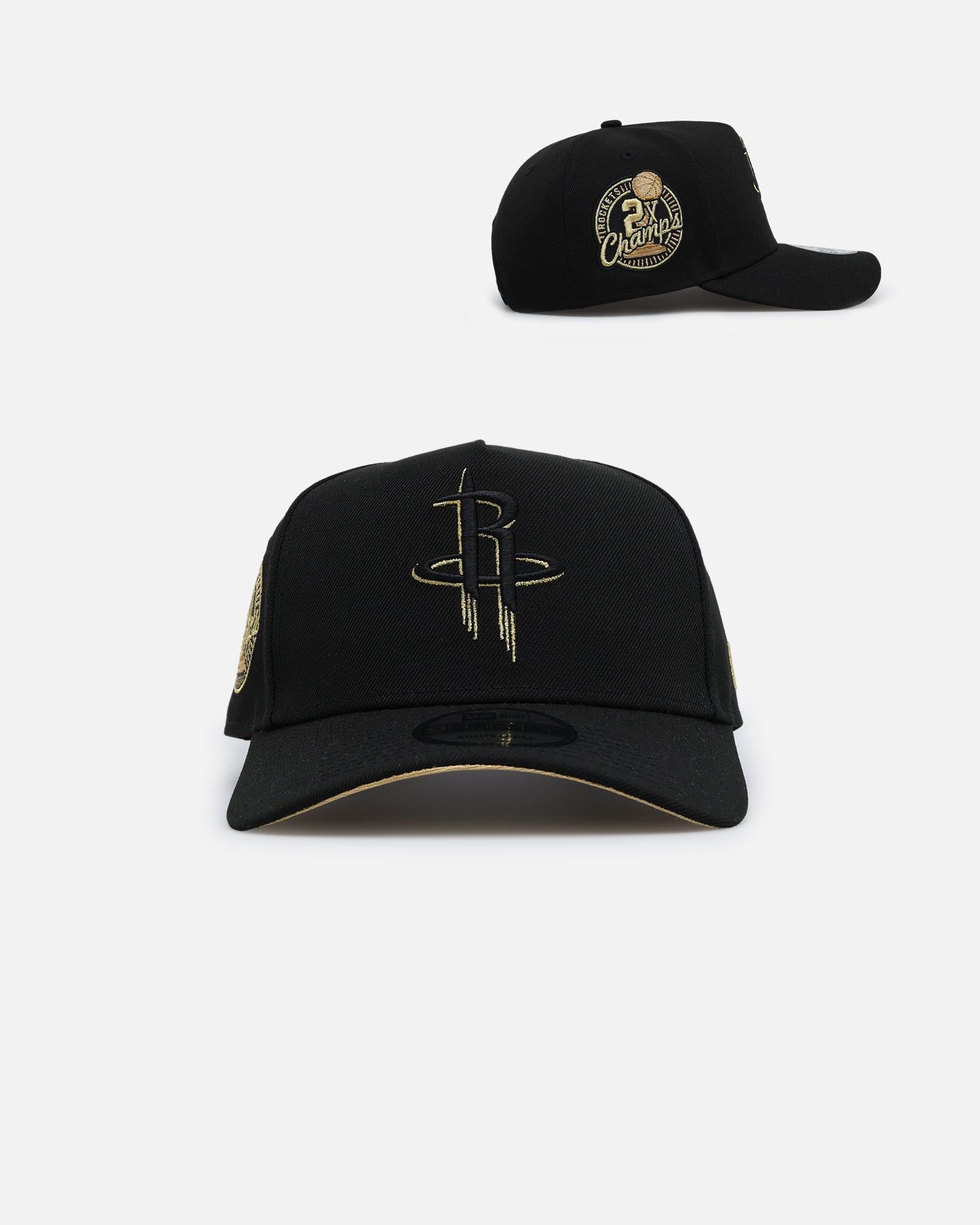 New Era Houston Rockets 'NBA Gold Links' 9FORTY A-Frame Snapback Black/Gold sold by Culture Kings