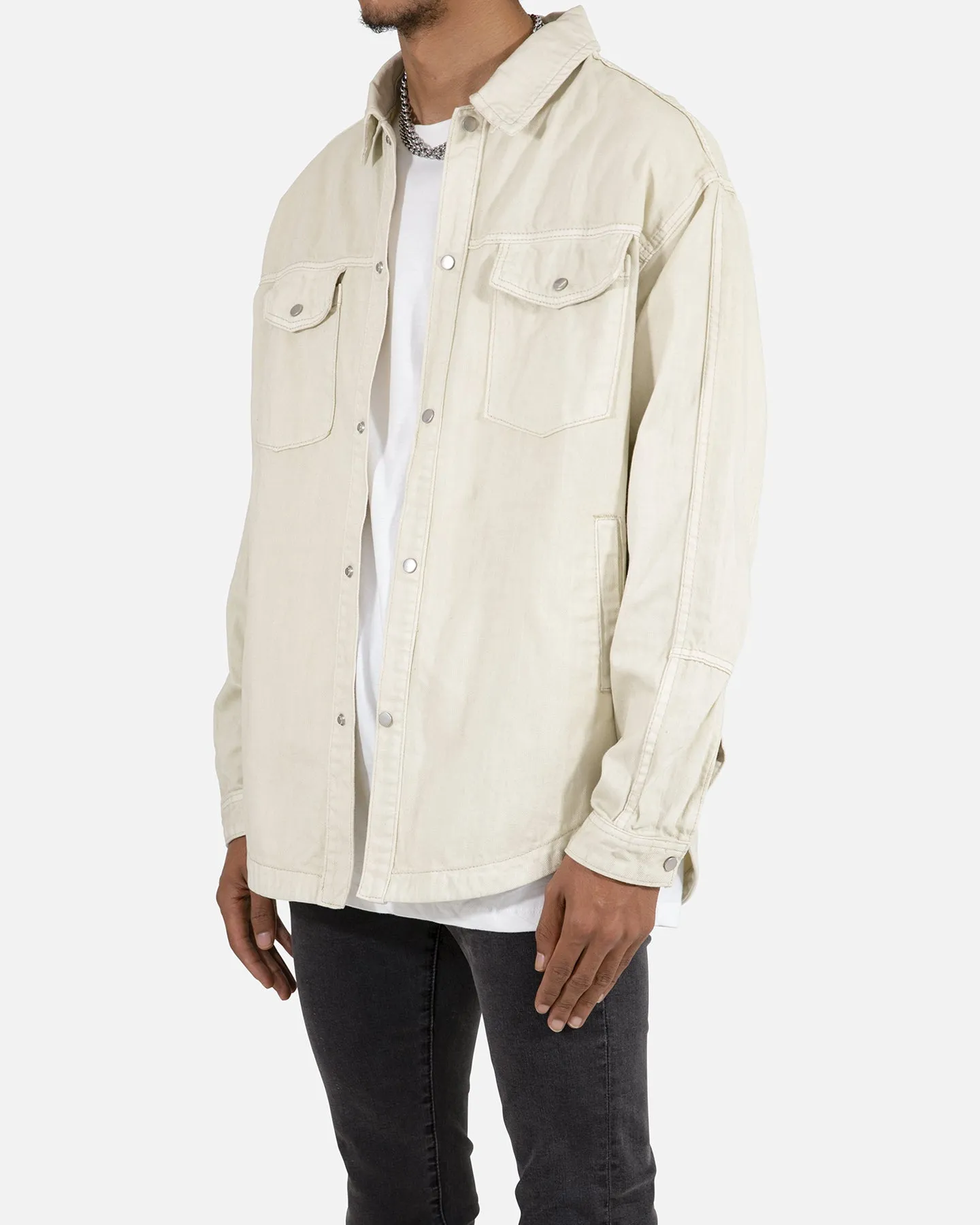 MNML Denim Over Long Sleeve T-Shirt White sold by Culture Kings product image thumbnail 2