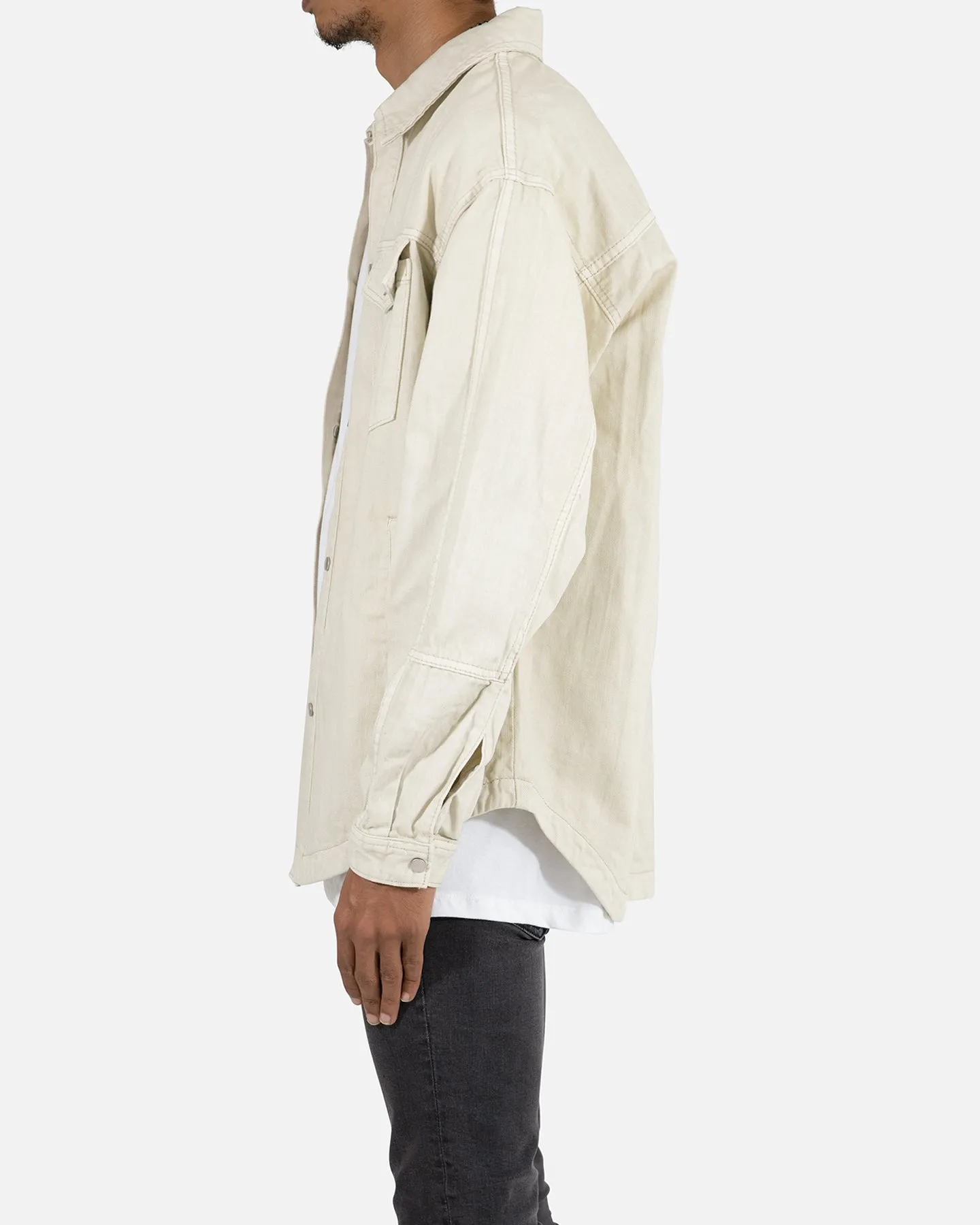 MNML Denim Over Long Sleeve T-Shirt White sold by Culture Kings product image thumbnail 3