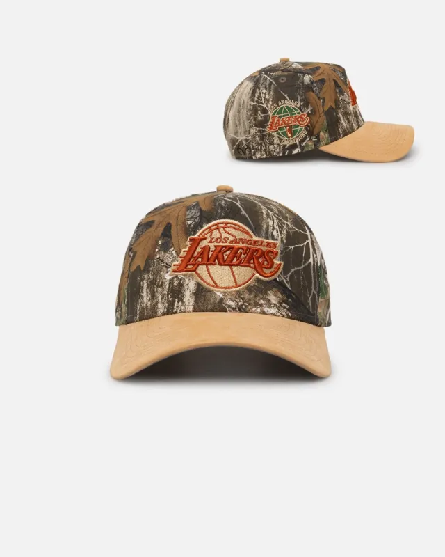 New Era Los Angeles Lakers 'Real Tree Tan Suede' 9FORTY A-Frame Snapback Real Tree sold by Culture Kings