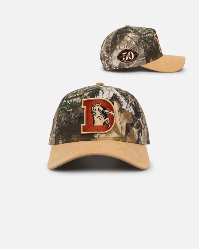 New Era Denver Broncos 'Real Tree Tan Suede' 9FORTY A-Frame Snapback Real Tree sold by Culture Kings
