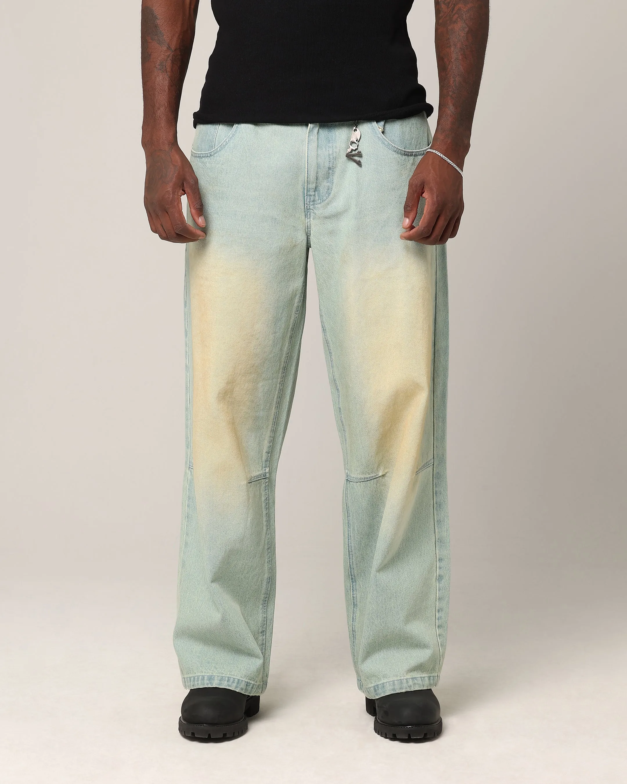 Saint Morta Amplus Jeans Blue\Yellow sold by Culture Kings