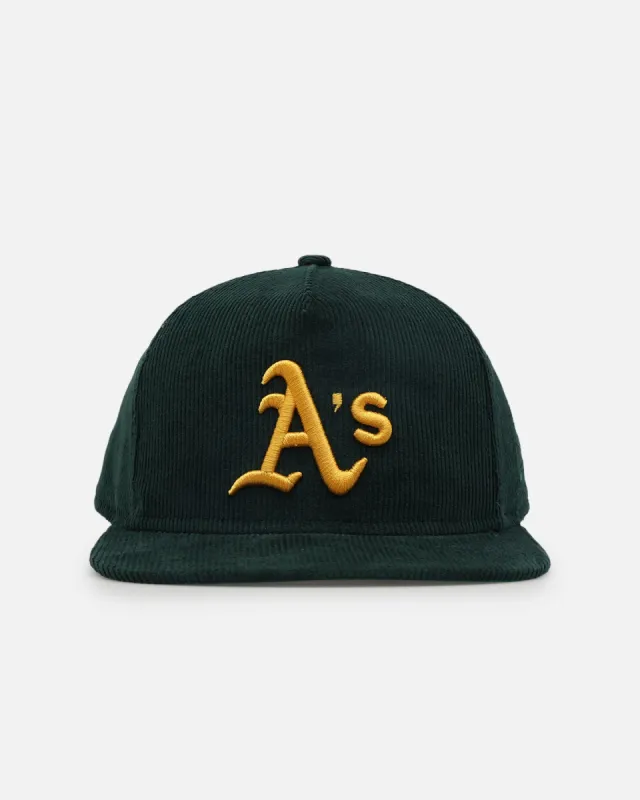 New Era Oakland Athletics 'Throwback Cord Golfers' Corduroy Golfer Snapback Green sold by Culture Kings