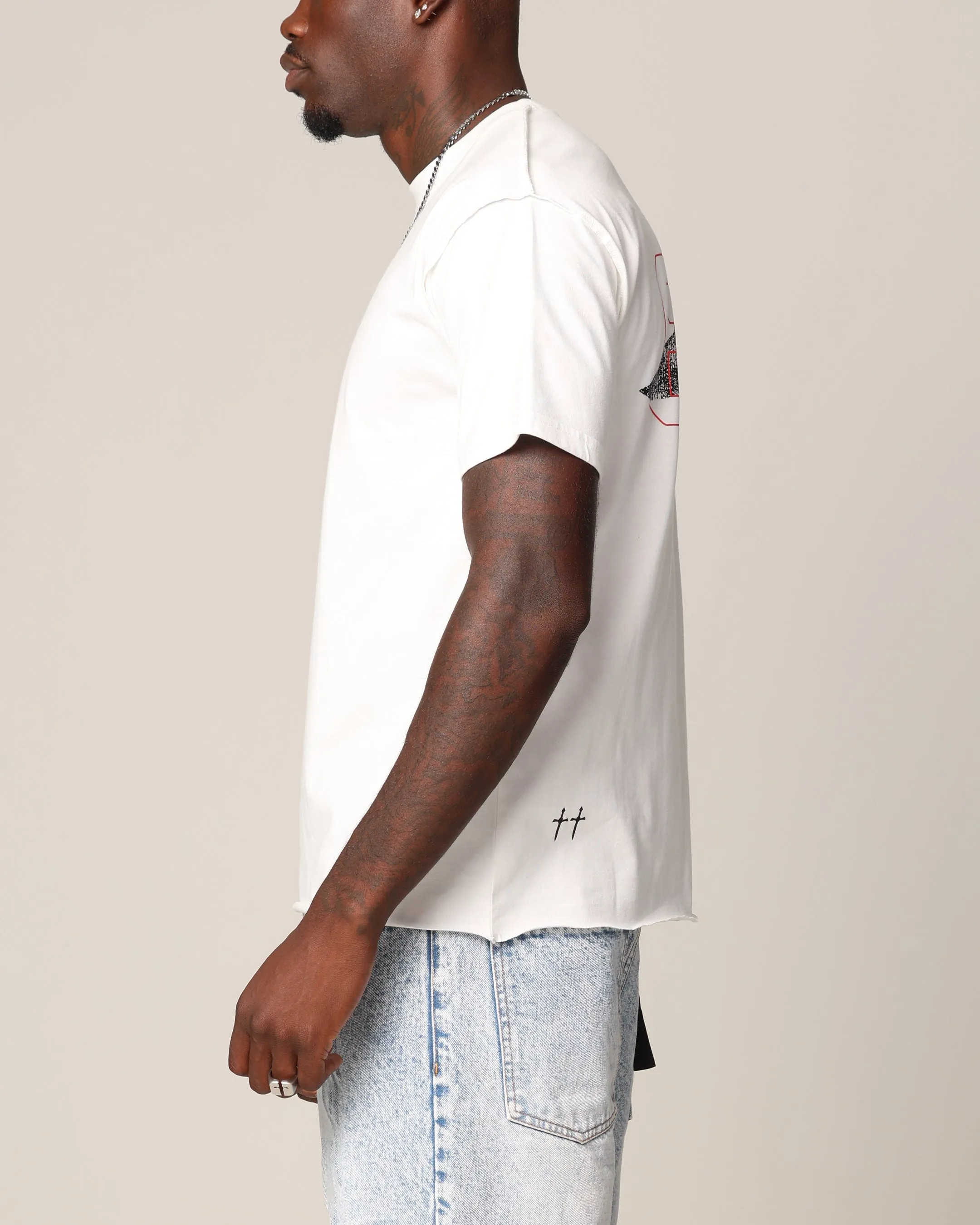 Saint Morta 666 Cut T-Shirt Off White sold by Culture Kings product image thumbnail 5