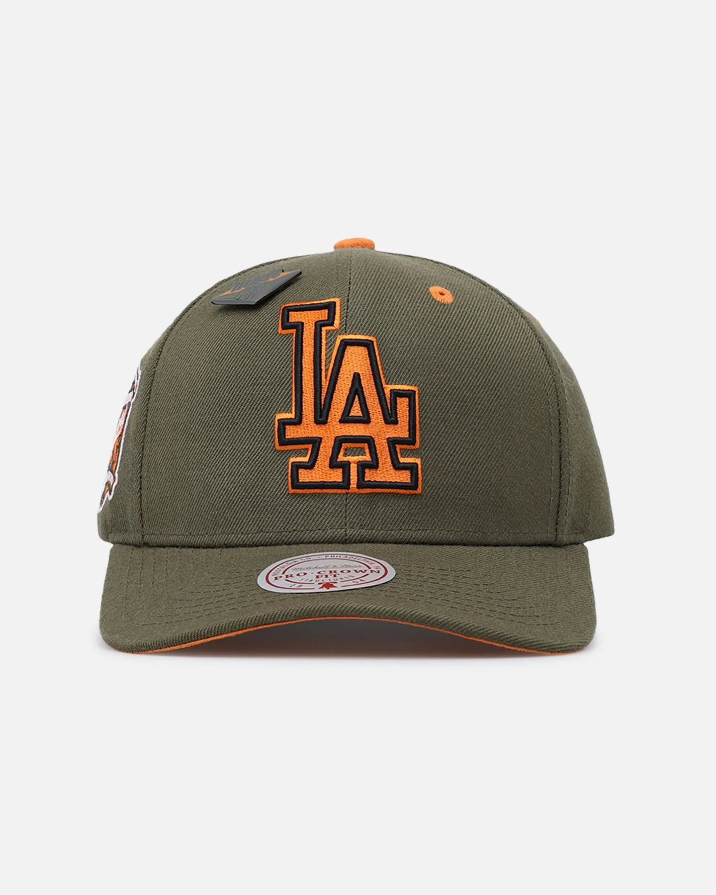 Mitchell & Ness Los Angeles Dodgers 'Harmony Of Hues' Pro Crown Snapback Olive/Orange sold by Culture Kings product image thumbnail 2