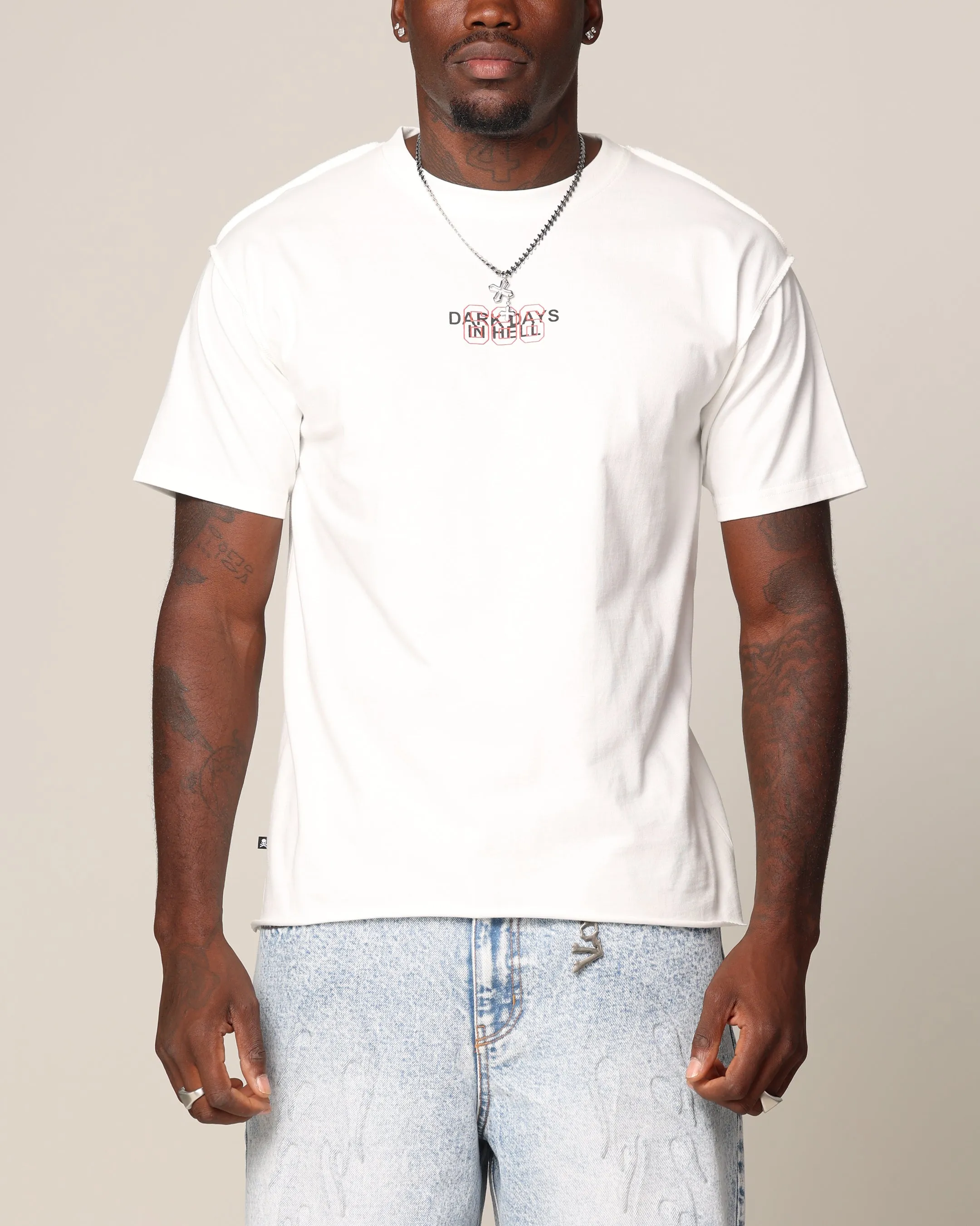 Saint Morta 666 Cut T-Shirt Off White sold by Culture Kings product image thumbnail 2