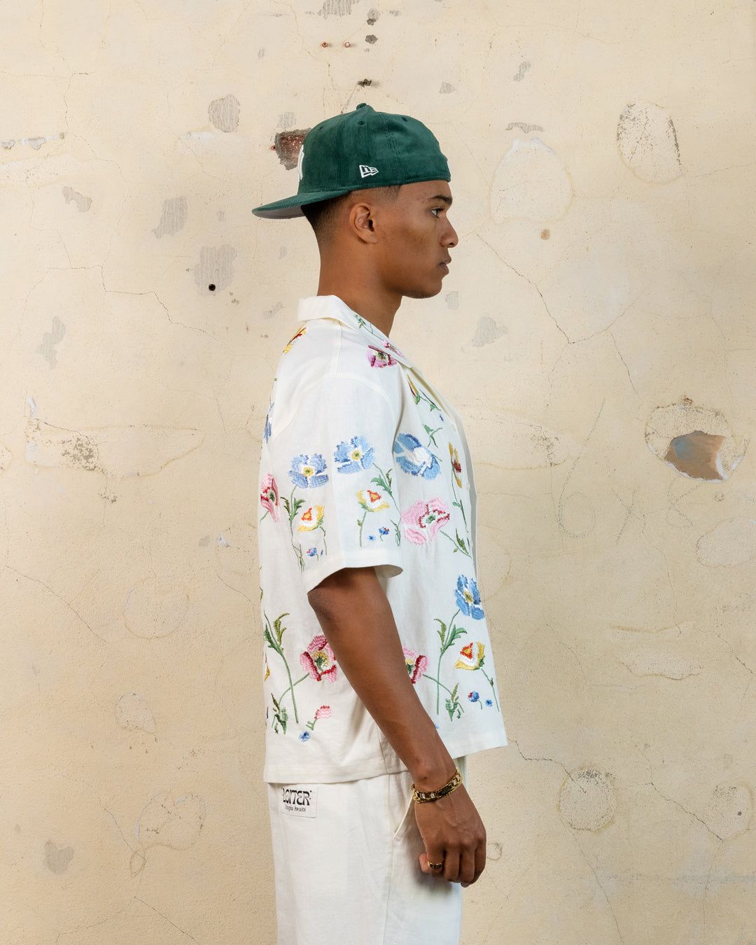 404 Midsommar Embroidered Button Up T-Shirt Ecru sold by Culture Kings product image thumbnail 5