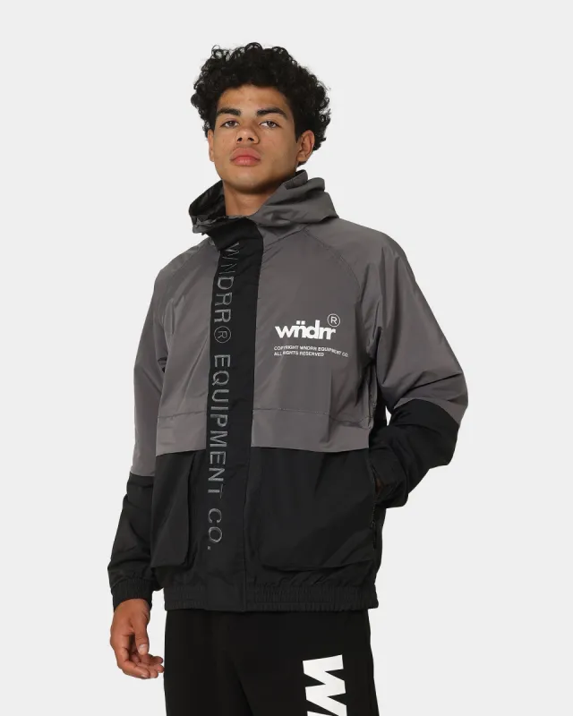 WNDRR In Line Spray Windbreaker Jacket Charcoal sold by Culture Kings